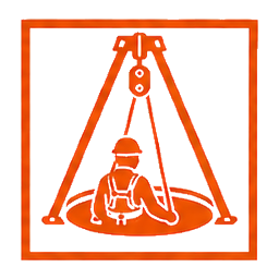 Confined space rescue icon