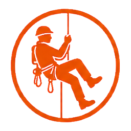 High angle rope rescue icon